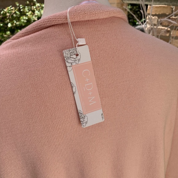 Pink and Grey color block cardigan - Picture 5 of 7